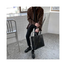 MRCYC winter thick woolen plaid shirt men s casual loose Korean woolen long sleeved shirt warm jacket image 4
