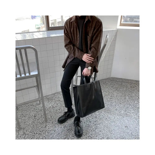 MRCYC winter thick woolen plaid shirt men s casual loose Korean woolen long sleeved shirt warm jacket image 4
