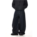 American retro silhouette curved knife jeans men s and women s trendy brand versatile straight tube high end feeling wide leg loose casual pants image 3