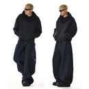 American retro silhouette curved knife jeans men s and women s trendy brand versatile straight tube high end feeling wide leg loose casual pants image 0