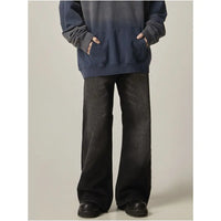 RETRO BLACK STRAIGHT LEG DENIM JEANS
