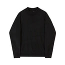 MRCYC semi high neck sweater for men in autumn and winter loose Korean style trend thick black mid neck knitted base sweater and thread jacket image 5