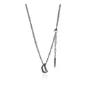 SAZ antique silver necklace for men s fashion niche high street retro titanium steel original design hanging decoration Japanese minimalist accessories image 5