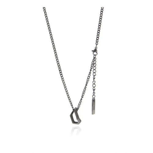 SAZ antique silver necklace for men s fashion niche high street retro titanium steel original design hanging decoration Japanese minimalist accessories image 5