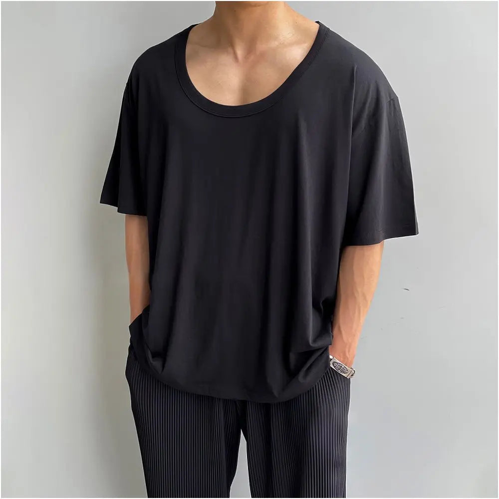 LOW-NECK MINIMAL BASE T-SHIRT 我是大卫