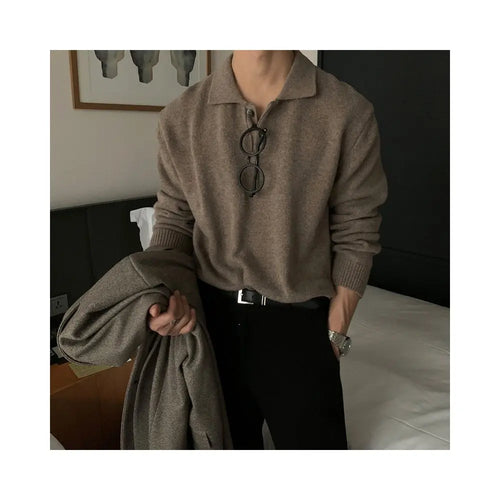 LOOSE FIT KNIT POLO SHIRT 其它（服饰）