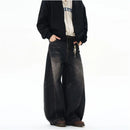 Oulang s store American high street lazy and relaxed pants men s hooligans handsome and high end curved knife pants couple jeans trendy image 1