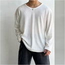 U-NECK WAFFLE KNIT LONG SLEEVE TEE 我是大卫