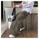 MRCYC retro workwear jeans men s spring loose casual pants Korean trend cool straight leg floor pants image 1