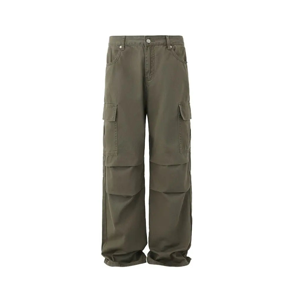 MRCYC retro workwear jeans men s spring loose casual pants Korean trend cool straight leg floor pants image 5