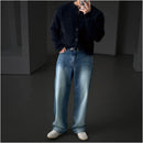Men s white round neck knitted cardigan new autumn style Korean style soft and cozy comfortable and warm loose sweater coat image 5