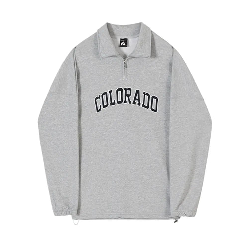 MRCYC Retro Half High Neck Hoodie Men s Spring Letter Embroidered Coat Korean Trendy Brand Loose Long Sleeve Bottom Shirt image 5