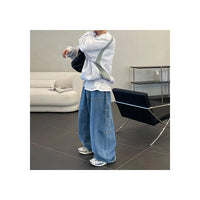 WIDE LEG STRAIGHT JEANS