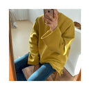 MRCYC Japanese round neck solid color hoodie men s spring and autumn season Korean trend loose jacket student men s top image 4