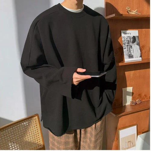 SOLID COLOR LOOSE FIT HOODIE Mrcyc