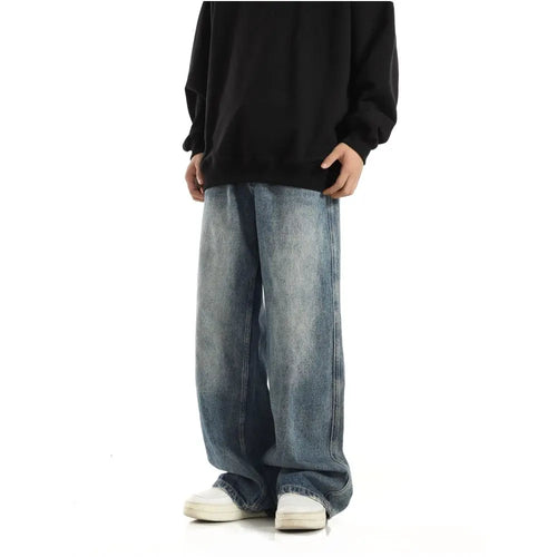 American retro spring and summer new style micro flared jeans for men with a slim and straight silhouette high waisted and loose casual pants trendy image 2