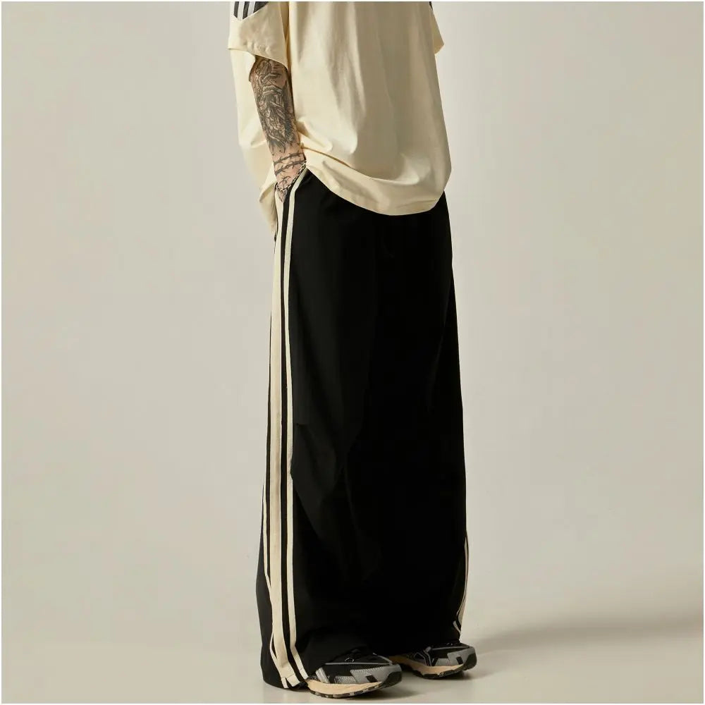 RETRO STRIPED DRAPE PARATROOPER PANTS ISIETS