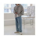 MRCYC cardigan sweatshirt men s spring and autumn Korean loose and trendy design sense solid color versatile hooded jacket image 4