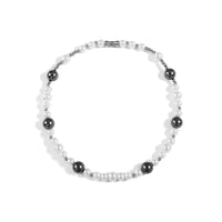 SPLICED PEARL CLAVICLE CHAIN NECKLACE