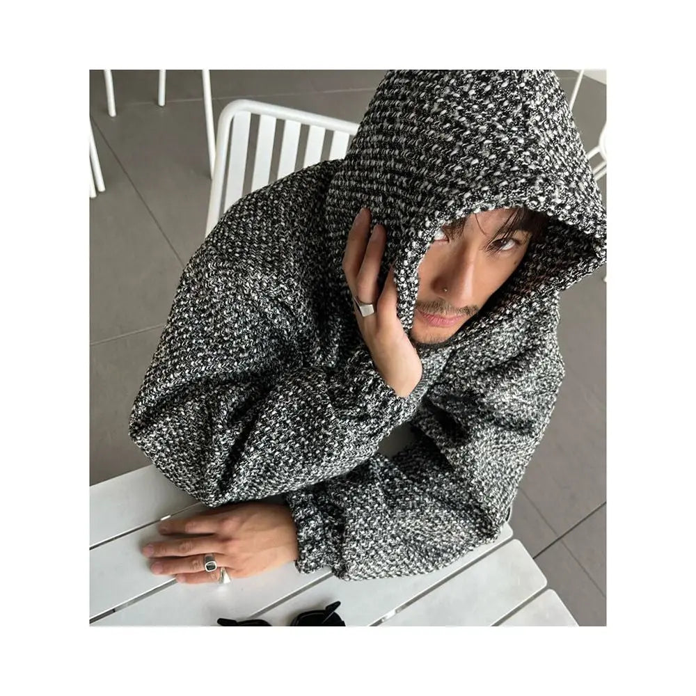 High end couple s hooded sweatshirt unisex spring and autumn Chanel style woven jacket trendy light luxury retro top image 2