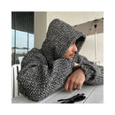 High end couple s hooded sweatshirt unisex spring and autumn Chanel style woven jacket trendy light luxury retro top image 3