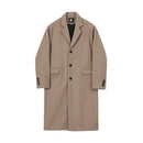 MRCYC medium to long woolen coat for men in winter Korean loose and thick woolen woolen coat British windbreaker jacket image 5