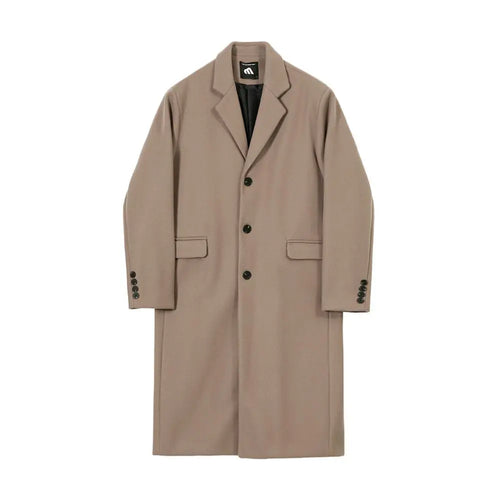MRCYC medium to long woolen coat for men in winter Korean loose and thick woolen woolen coat British windbreaker jacket image 5