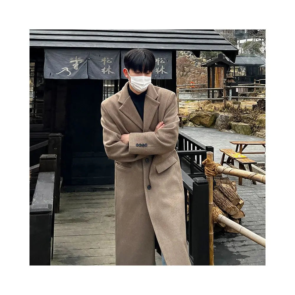 LOOSE FIT WOOLEN LONG COAT