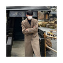 KOREAN LOOSE FIT WOOLEN LONG COAT Mrcyc