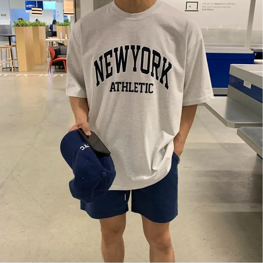 LETTER PRINT LOOSE FIT T-SHIRT
