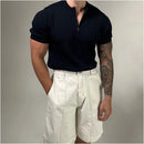 HENRY COLLAR ZIPPER KNIT T-SHIRT DAVID&ME