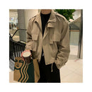 MRCYC Men s Spring and Autumn New Korean Loose Trendy Fake Two Piece Collar Retro Work Jacket image 3