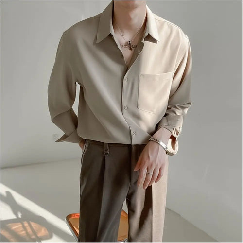 KOREAN LOOSE FIT LONG SLEEVE SHIRT SJCEZPZ