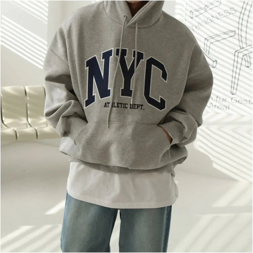 KOREAN LAZY STYLE EMBROIDERED HOODIE Mrcyc