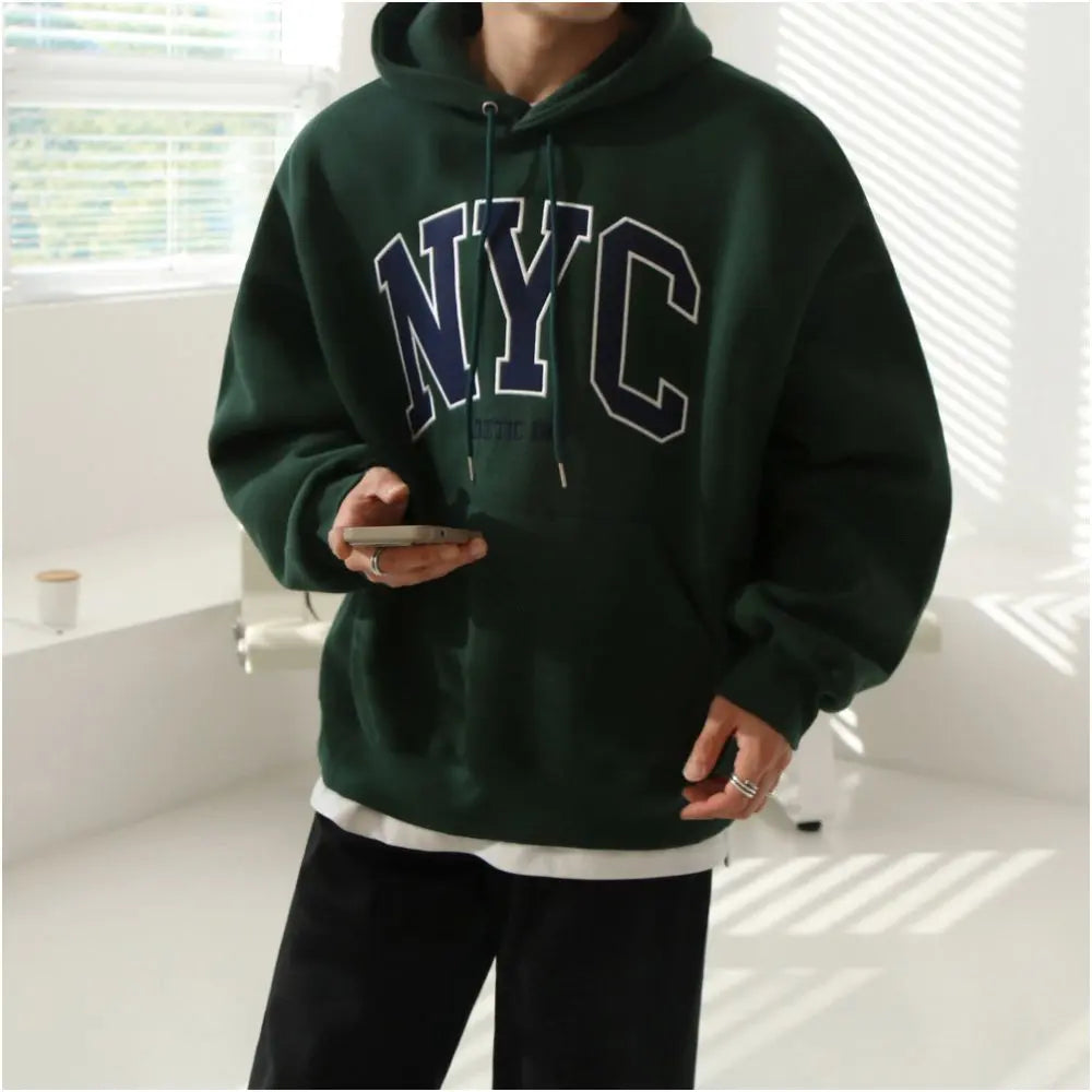 KOREAN LAZY STYLE EMBROIDERED HOODIE Mrcyc