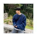 KOREAN LAZY STYLE SOLID COLOR KNIT SWEATER DAVID&ME