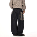 2024 Winter American Retro Denim Pants Black Mid to High Waist Loose Straight Leg Wide Leg Pants for Men and Women image 4