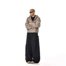 2024 Winter American Retro Denim Pants Black Mid to High Waist Loose Straight Leg Wide Leg Pants for Men and Women image 5