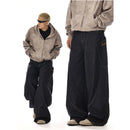 2024 Winter American Retro Denim Pants Black Mid to High Waist Loose Straight Leg Wide Leg Pants for Men and Women image 0