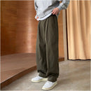 Military green workwear casual pants for men Japanese style Harajuku style ins spring and summer retro simple loose straight leg long pants image 2