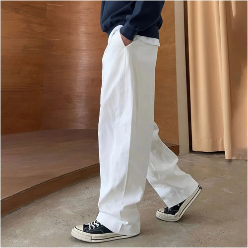 Military green workwear casual pants for men Japanese style Harajuku style ins spring and summer retro simple loose straight leg long pants image 4