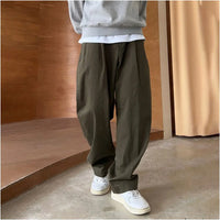 MILITARY GREEN WORKWEAR STRAIGHT PANTS