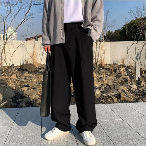 DOUBLE PLEATED DRAPED WIDE LEG TROUSERS 我是大卫