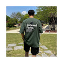 MRCYC Korean Style Loose Casual Men s Short Sleeve T Shirt with Letter Print Pure Cotton Round Neck Half Sleeve for Students image 2