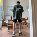 MRCYC Korean Style Loose Casual Men s Short Sleeve T Shirt with Letter Print Pure Cotton Round Neck Half Sleeve for Students image 0