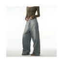 Oulang s shop features American style high street pants men s hooligans handsome and explosive streets European and American retro inverted jeans couple s niche pants image 5