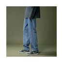 WEST COAST OVERSIZED LIGHT BLUE WASHED DAD JEANS 彦单