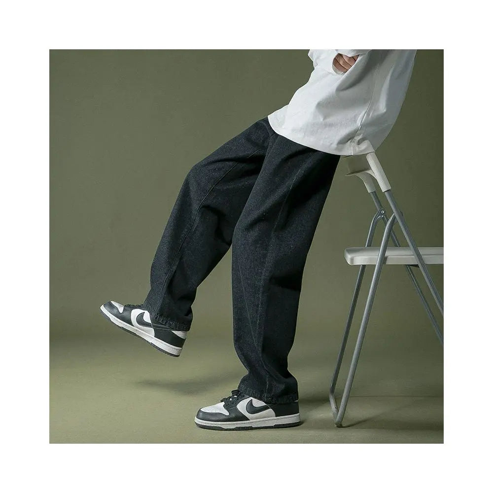 WEST COAST OVERSIZED LIGHT BLUE WASHED DAD JEANS 彦单