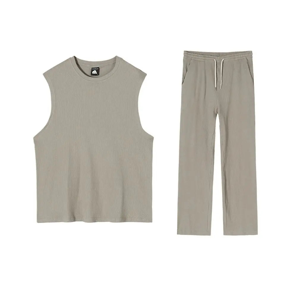 MRCYC sleeveless T shirt vest men s summer Korean fashion brand sports and leisure pleated vest sleeveless suit image 5