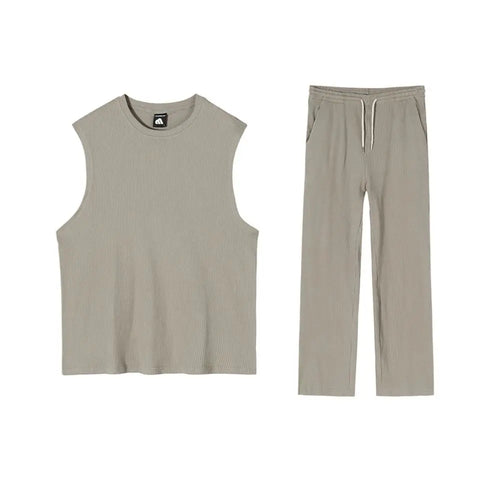 MRCYC sleeveless T shirt vest men s summer Korean fashion brand sports and leisure pleated vest sleeveless suit image 5